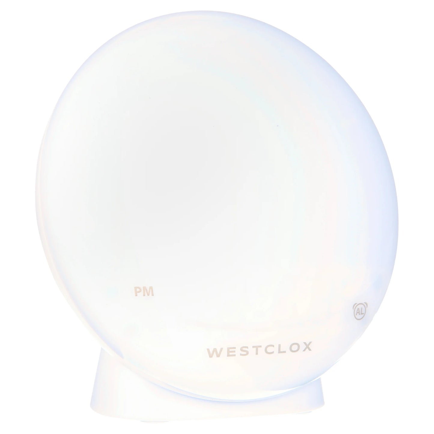 5" White Electric Sunrise Simulator Alarm Clock with Digital LED Display and Dimmable Nightlight