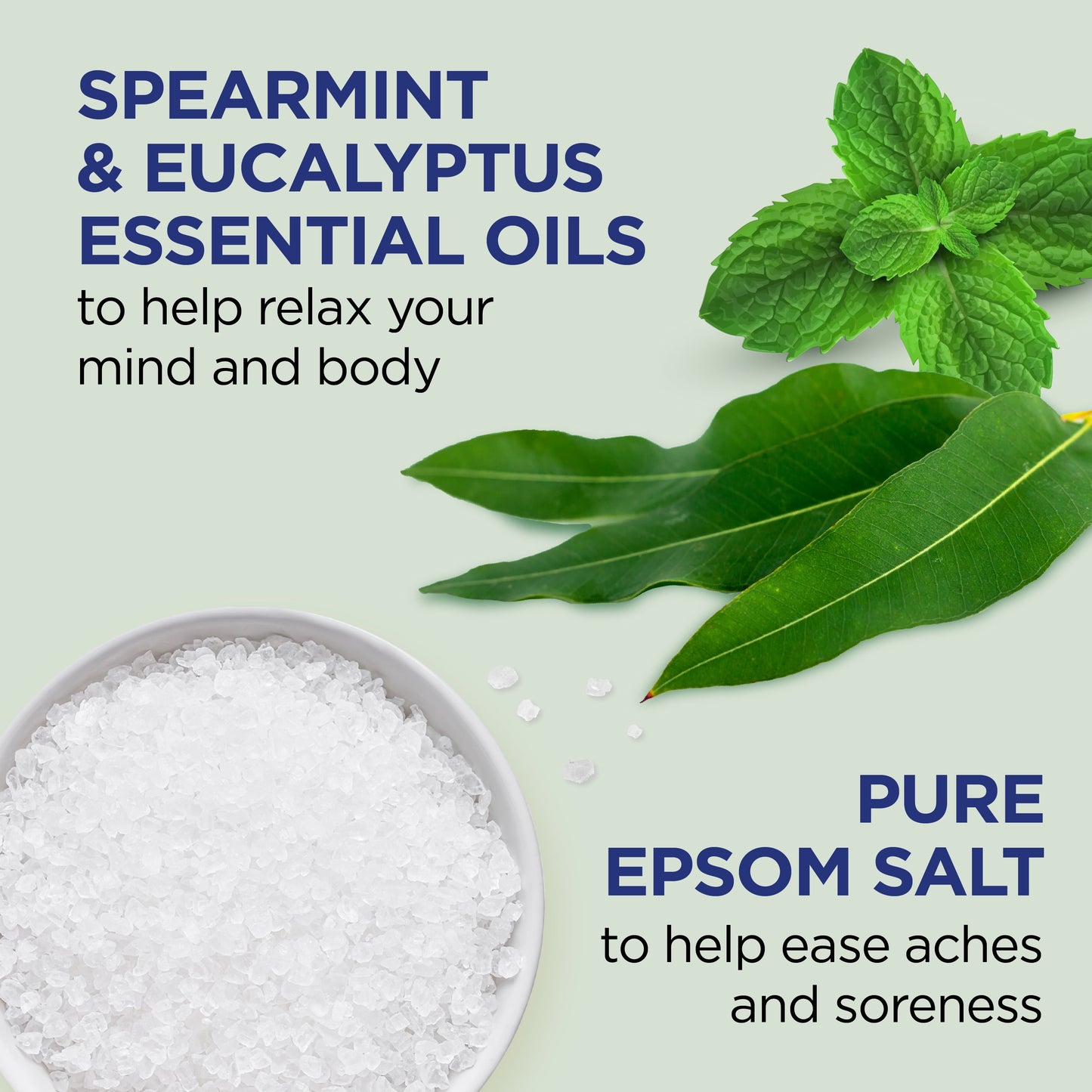 Epsom Salt Magnesium Soak, Relax & Relief with Eucalyptus & Spearmint, 7 Lbs