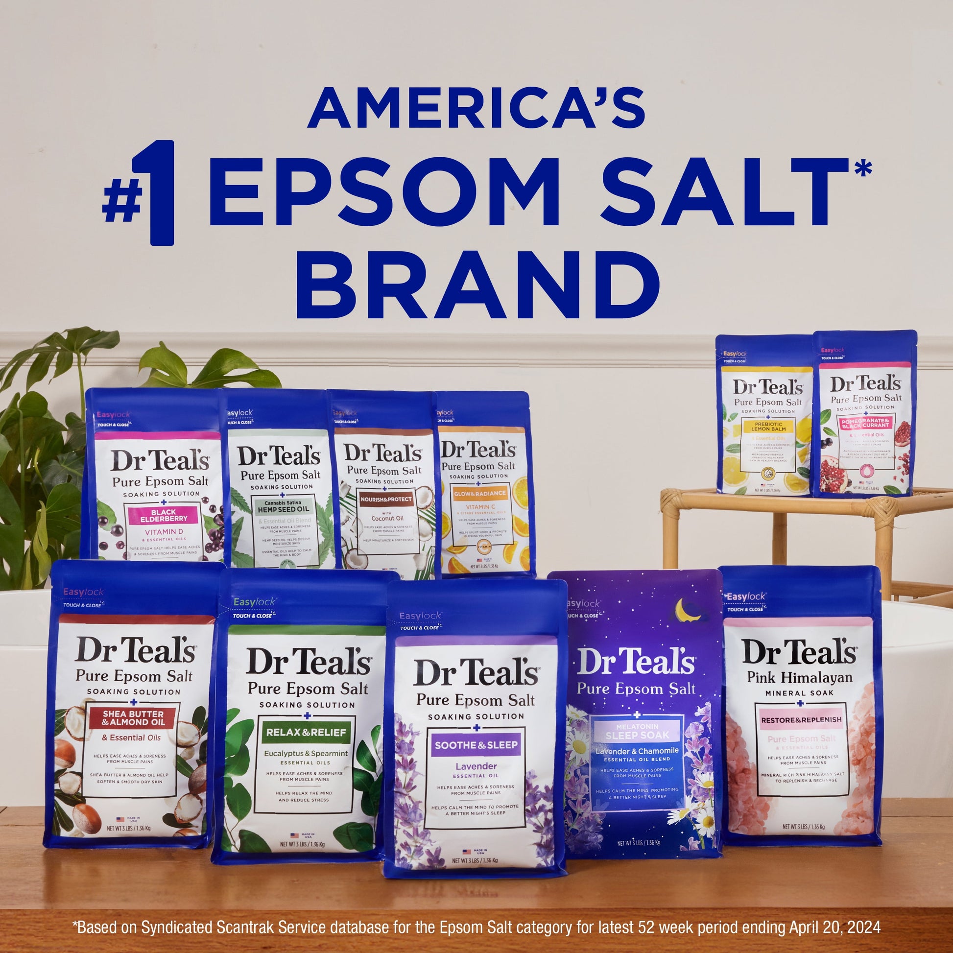 Epsom Salt Magnesium Soak, Relax & Relief with Eucalyptus & Spearmint, 7 Lbs