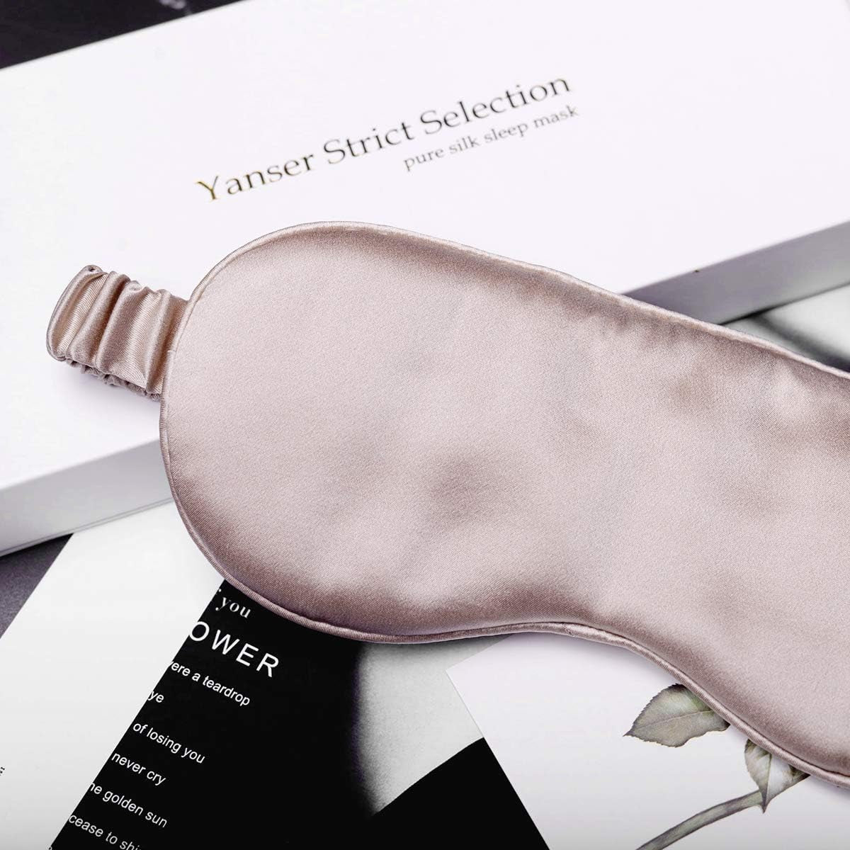 Silk Sleep Mask Light Blocking Luxury 100% Mulberry 19Mm Silk Eye Mask Eye Cover Blindfold Ultra Soft Light & Comfy anti Aging Skin Care with Travel Bag Gift Package